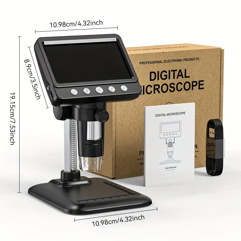 INSKAM 10.92cm HD IPS Digital Microscope with 50-1000X Zoom - Little Tokyo SA