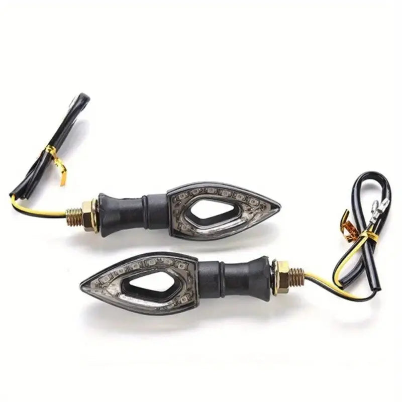 Twopcs 12 LED motorcycle turn signal lights from Temu, designed as motorcycle accessories with bright LED indicators.