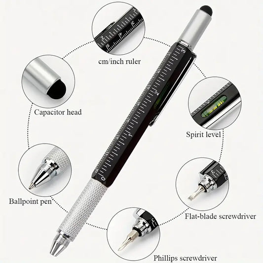Hexagonal 7-in-1 Multifunction Stylus Pen - Little Tokyo SA