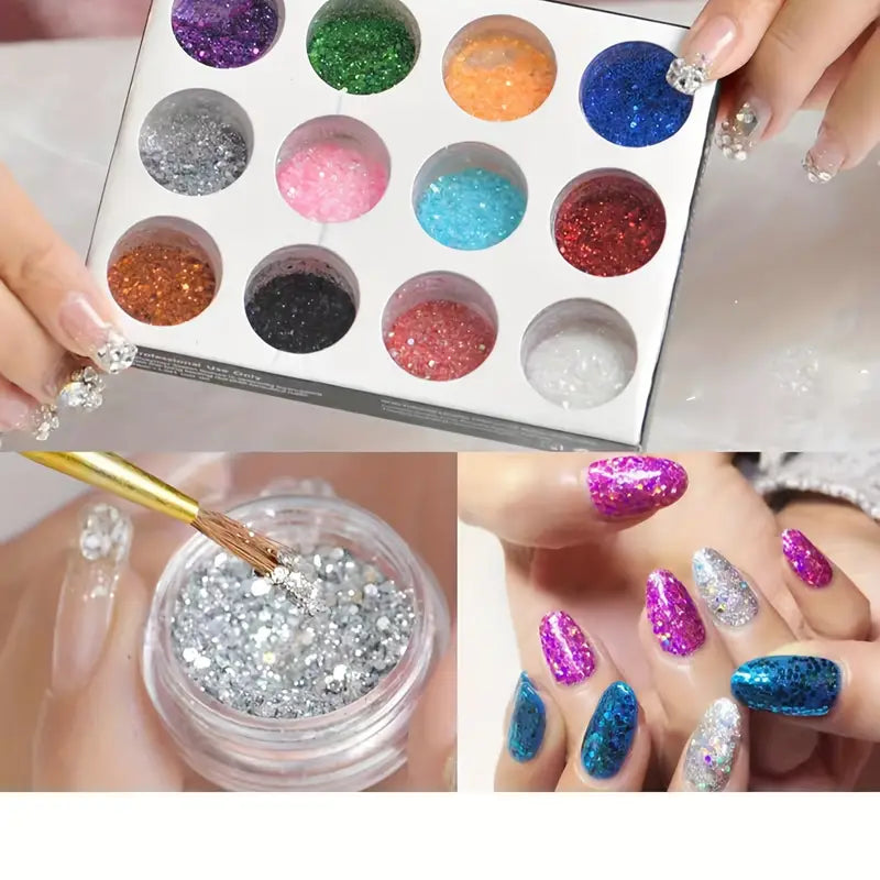 Acrylic Nail Kit For Beginners With Glitter Acrylic Powders - Little Tokyo SA