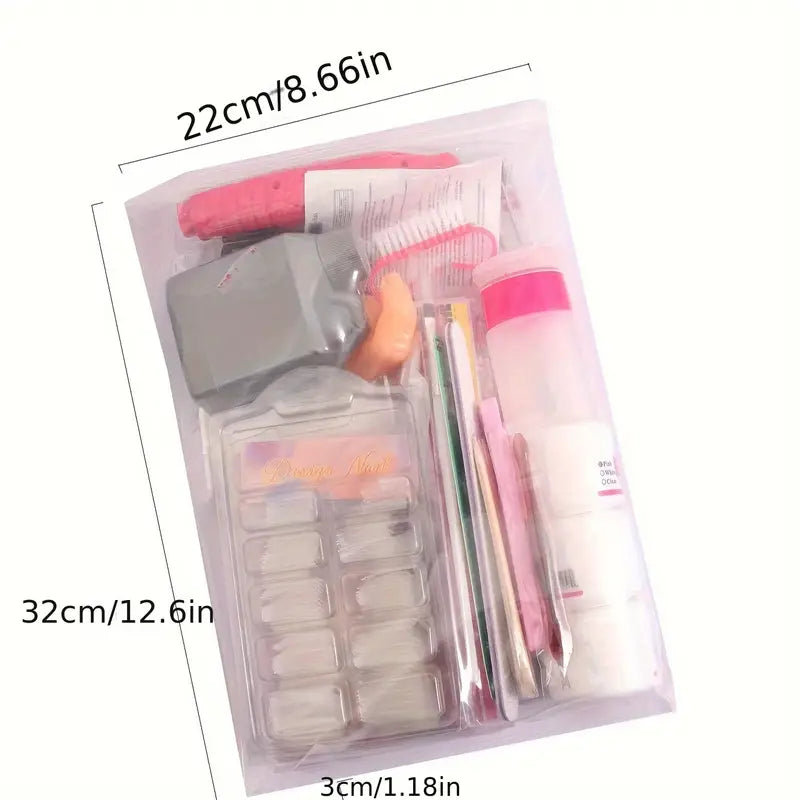 Acrylic Nail Kit For Beginners With Glitter Acrylic Powders - Little Tokyo SA