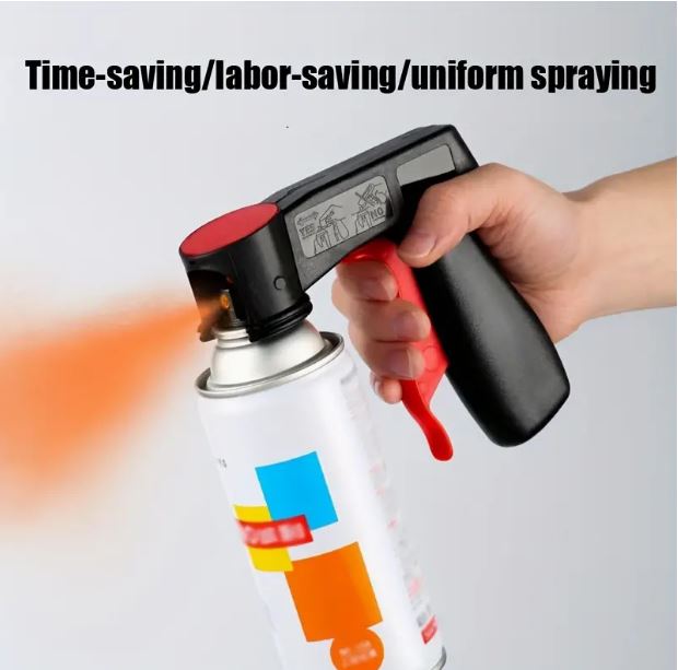 Portable Temu paint can trigger handle for spray bottles, power-assisted spray gun with ergonomic trigger and handle.