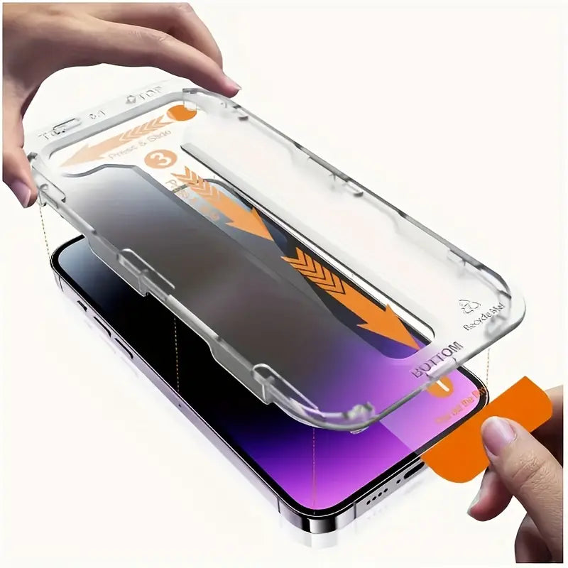 Temu 3-in-1 phone screen protector kit for iPhone 14 Pro Max, includes screen and camera protective films.