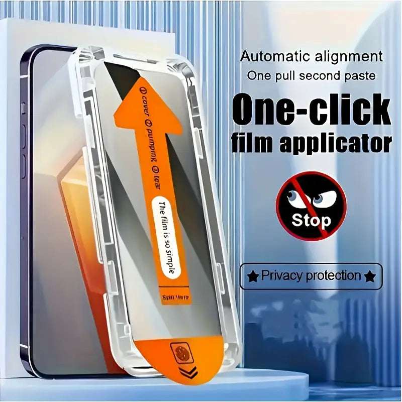 Temu 3-in-1 phone screen and camera protective film kit for iPhone 14 Pro Max series, includes screen protector and camera cover.