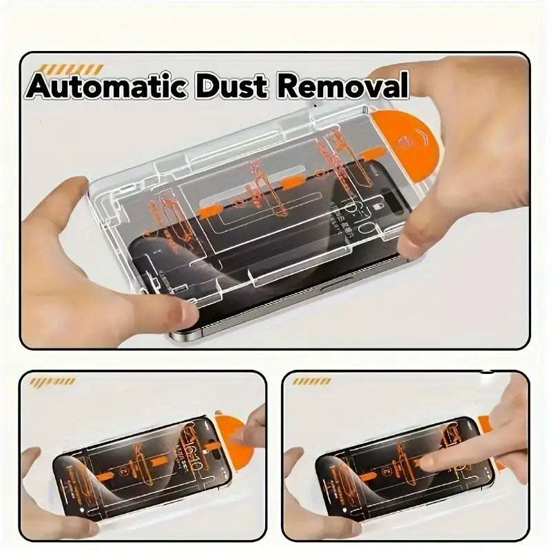 Temu 3-in-1 screen and camera protective film kit for iPhone 14 Pro Max, includes screen protector and camera lens cover.