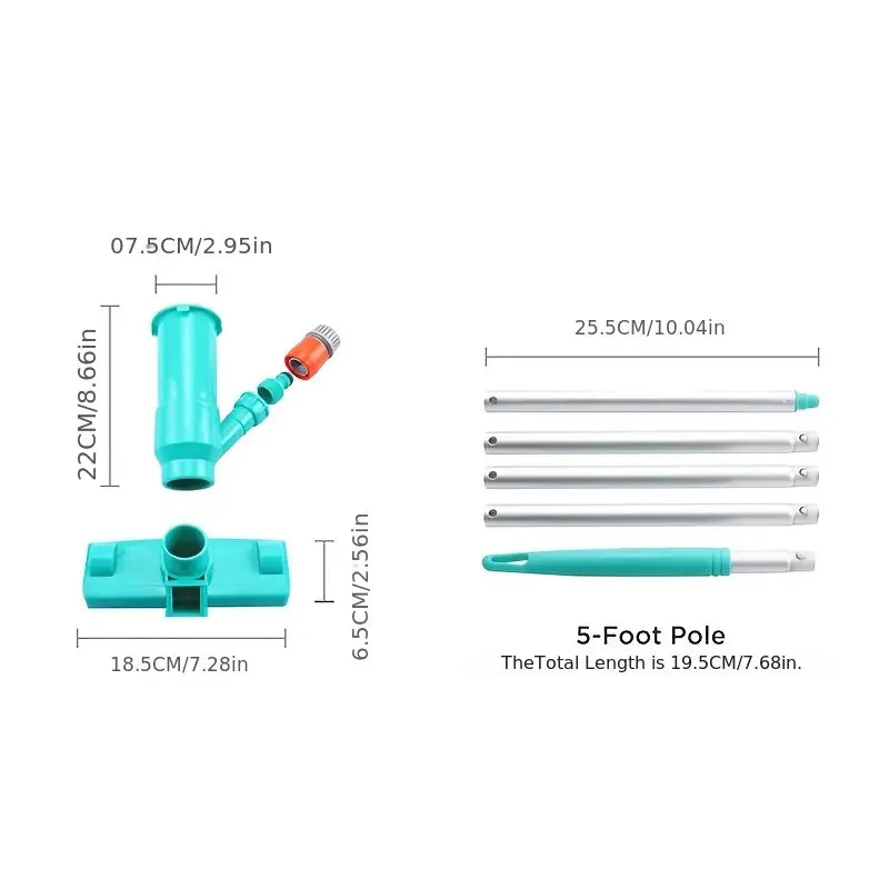 Portable Swimming Pool Vacuum Cleaner Head with Leaf Bag - Little Tokyo SA