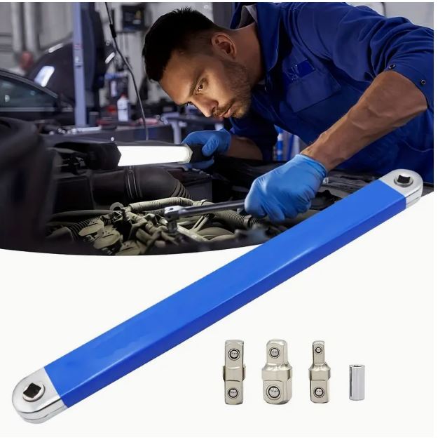 High carbon steel ratchet wrench spanner extender with a durable ratchet extension, designed for versatile tightening and loosening tasks.