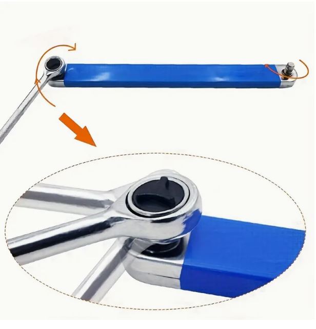 Temu high carbon steel ratchet wrench spanner extender showing a durable extension tool for ratchet wrenches.