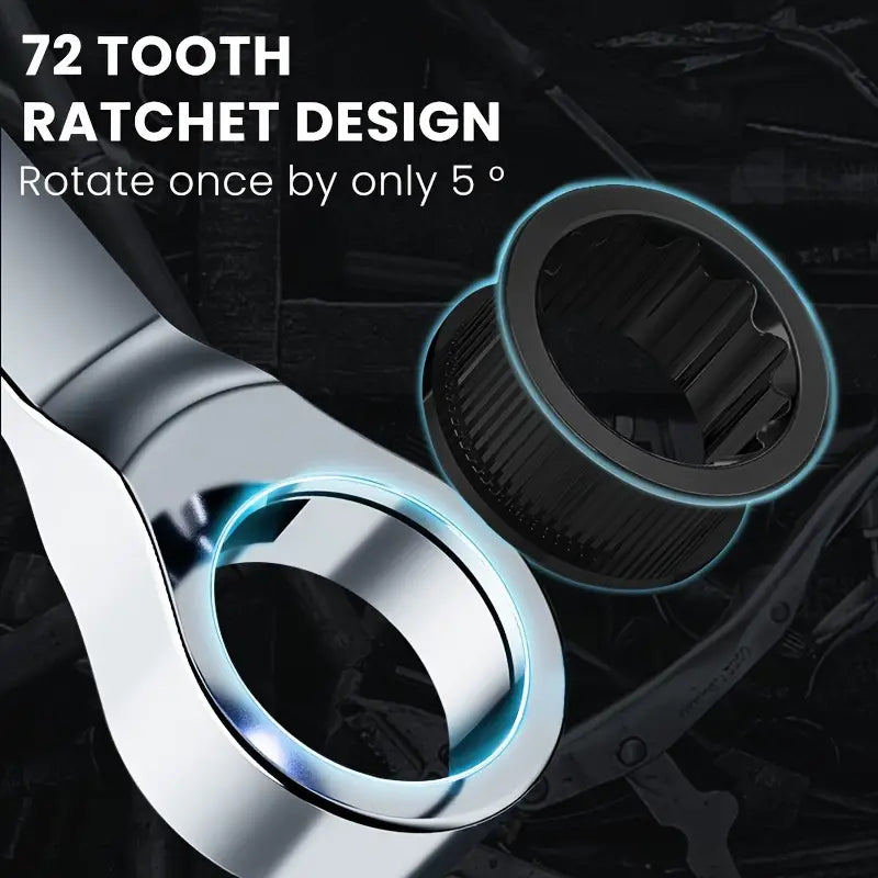Temu AIRAJ Universal Torx Wrench adjustable torque ratchet spanner with 6mm and 8mm sizes, featuring a ratchet mechanism.