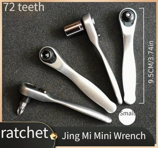 Compact Multi-Tool Ratchet Wrench - Carbon Steel, Dual-Direction - Little Tokyo SA