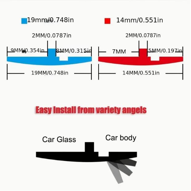 19mm Rubber Car Seals Edge Sealing Strips - Little Tokyo SA