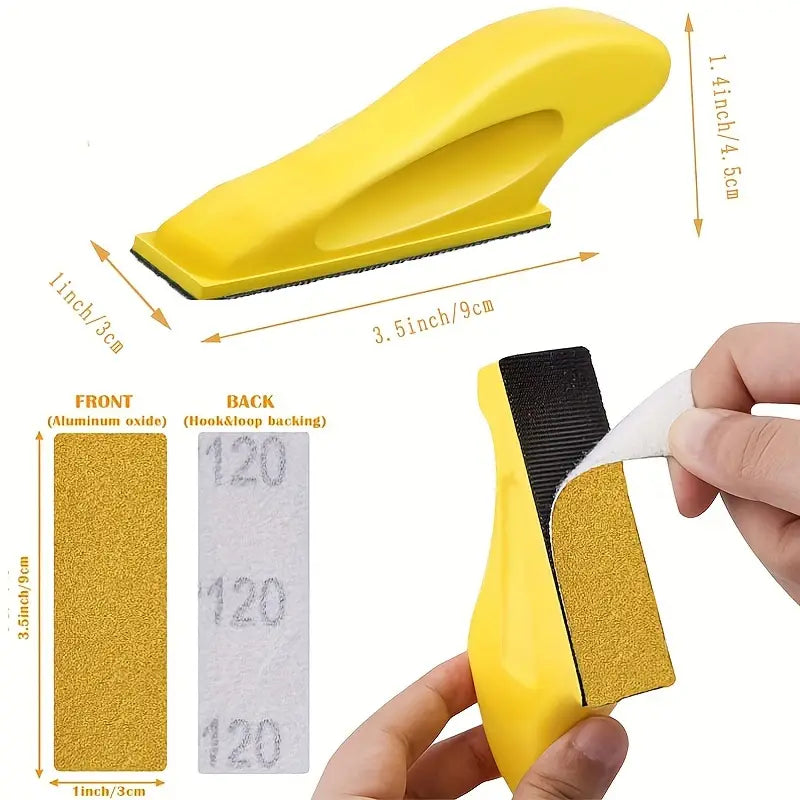 101pcs Handmade Sanding Blocks Yellow Sandpaper Kit - Little Tokyo SA