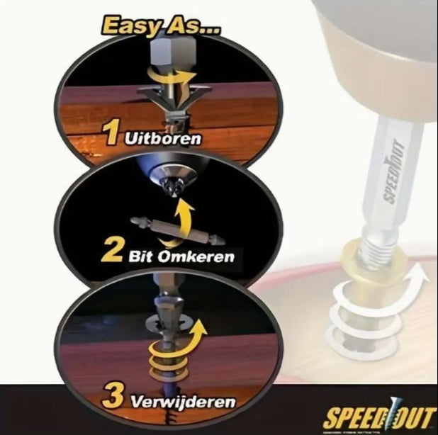 4pcs Steel Damaged Screw Extractor Drill Bit Remover Set - Little Tokyo SA