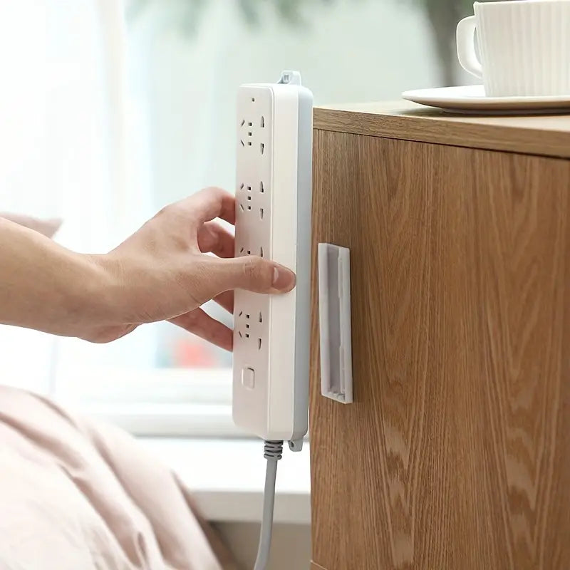 Temu 1pc self-adhesive wall hook for socket storage and organization, easy to install socket organizer bracket