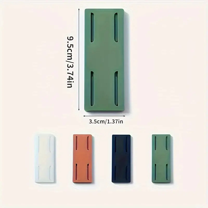 Temu self-adhesive wall hook for socket storage and organization, mounted on a wall for convenient tool and device management.