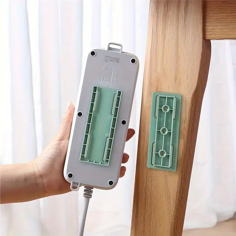 Temu 1pc self-adhesive wall hook for socket storage and organization, easy-to-apply socket organizer bracket.
