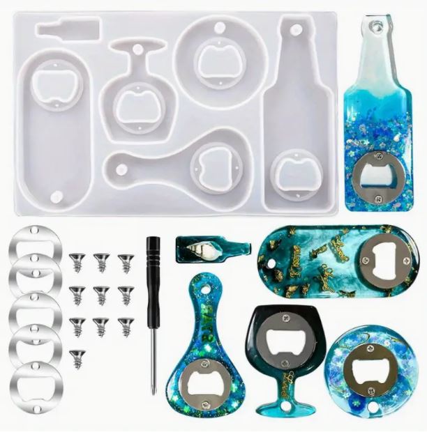 Silicon Mould Bottle Opener Resin Silicon Molds Kit