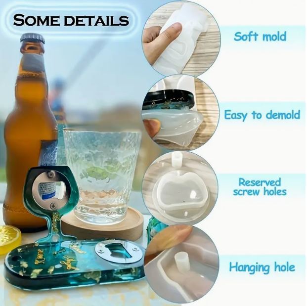 Silicon Mould Bottle Opener Resin Silicon Molds Kit