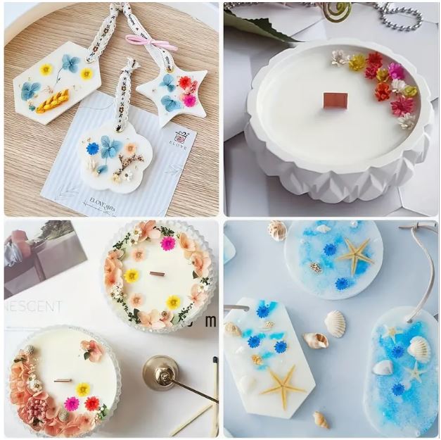 Silicon Resin Mold 140pcs Small Craft Resin Dried Flowers
