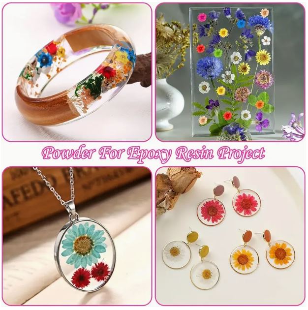 Silicon Resin Mold 140pcs Small Craft Resin Dried Flowers