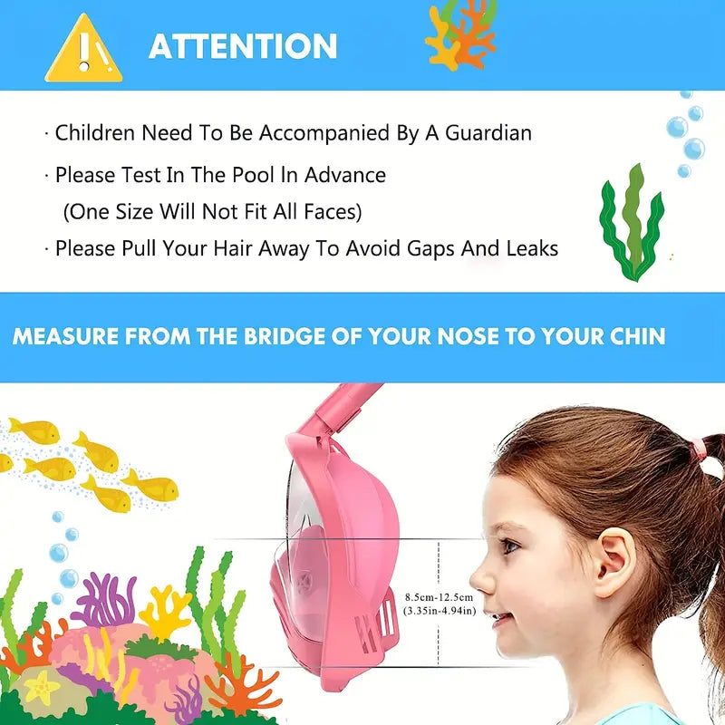 Children's Full Face Snorkeling Mask With Camera Mount - Little Tokyo SA