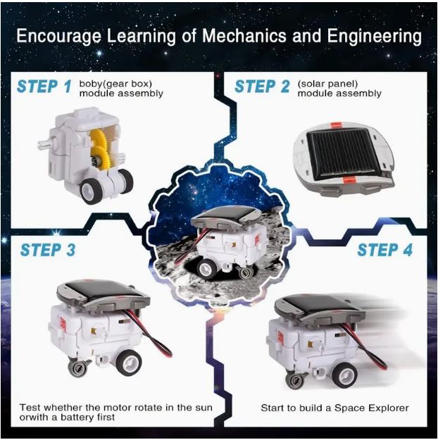6-in-1 STEM Solar Robot Kit for Kids - Little Tokyo SA