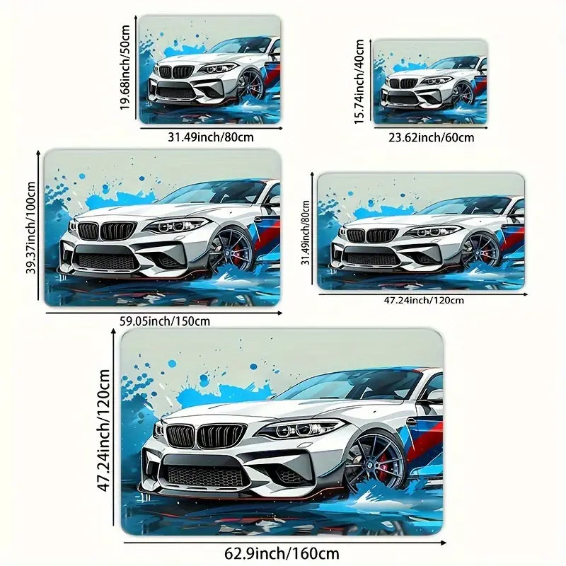 Racing-Inspired Sponge Area Rug - Little Tokyo SA