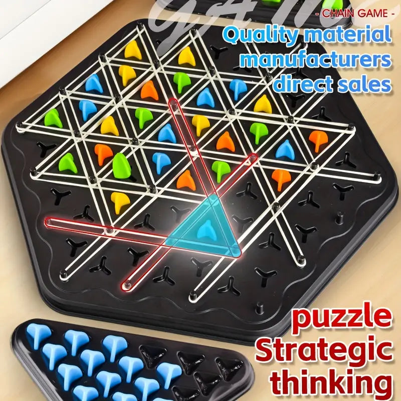 Triangular Chain Strategy Board Game for Kids - Little Tokyo SA