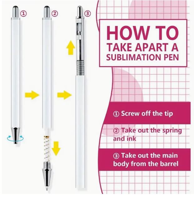 Sublimation Pens 1pcs Cupoita Sublimation Pen Blank No Clip With Shrink Wrap