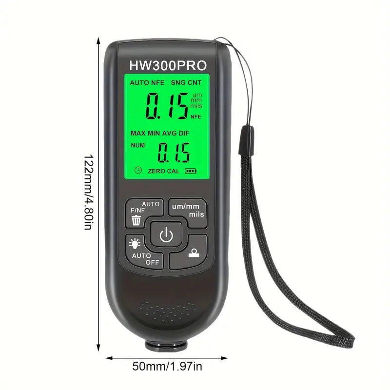 HW-300PRO Car Paint Film Automatic Thickness Gauge 0-2000UM - Little Tokyo SA