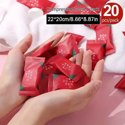 20pcs Ultra-Soft Cotton Travel Towels - Little Tokyo SA
