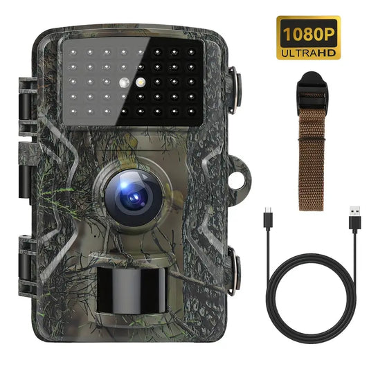 HOTU HD Trail Camera with 2-Inch Display, 16MP Wildlife Camouflage Camera - Little Tokyo SA