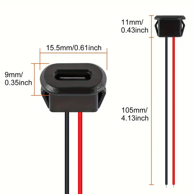 Ten USB Type-C connector jacks for female ports, 3A fast charging, compatible with Type-C chargers by Temu.
