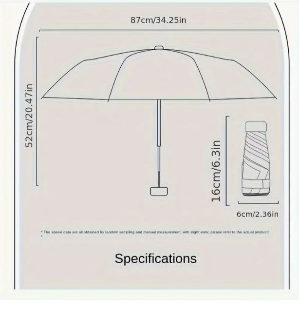 6 Rib Gradient Color Folding Umbrella - Little Tokyo SA