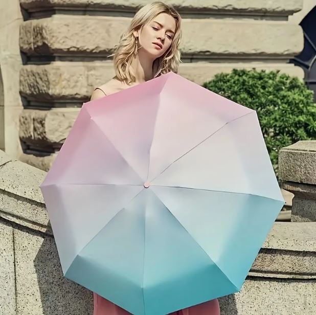6 Rib Gradient Color Folding Umbrella - Little Tokyo SA