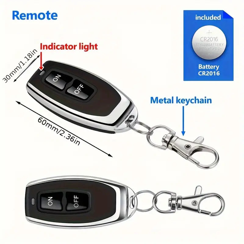 Wireless RF remote control switch for LED light strips, USB powered, by Temu, designed for easy wireless operation of LED lighting.