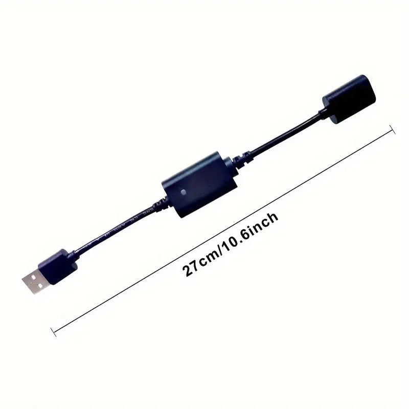 Wireless RF remote control switch for LED light strips, USB powered, by Temu, with buttons for easy wireless lighting control.