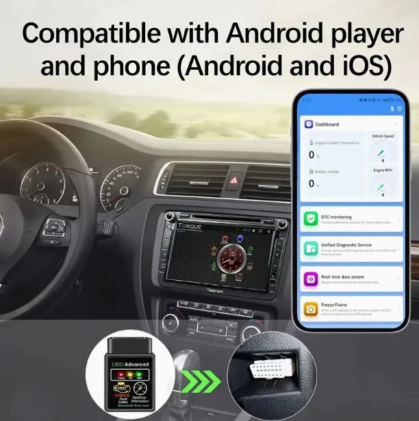 Wireless Bluetooth OBD2 Diagnostic Scanner for Vehicles - Little Tokyo SA