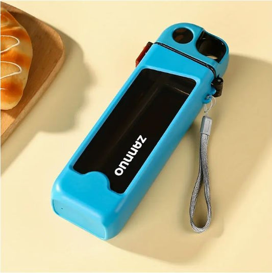 BPA-Free 12oz Square Leakproof Water Bottle with Straw - Little Tokyo SA