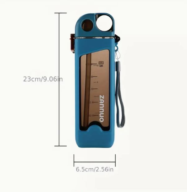 BPA-Free 12oz Square Leakproof Water Bottle with Straw - Little Tokyo SA