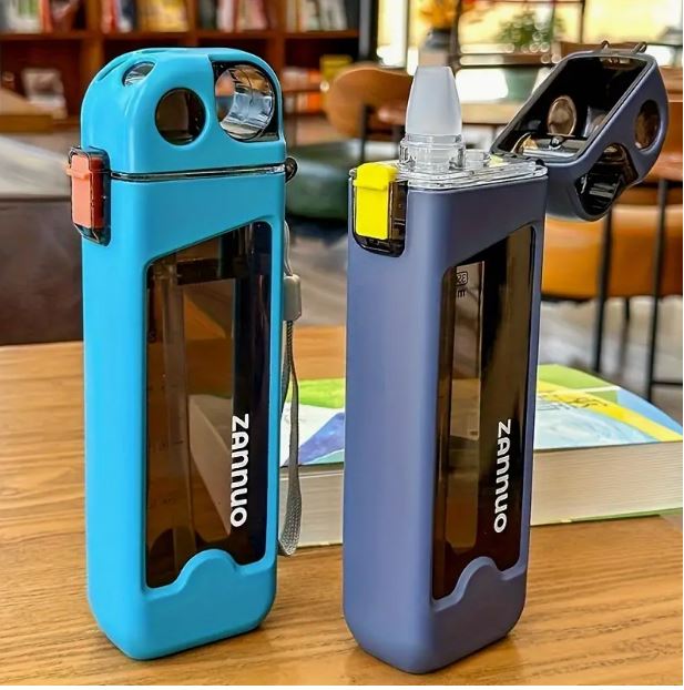 BPA-Free 12oz Square Leakproof Water Bottle with Straw - Little Tokyo SA