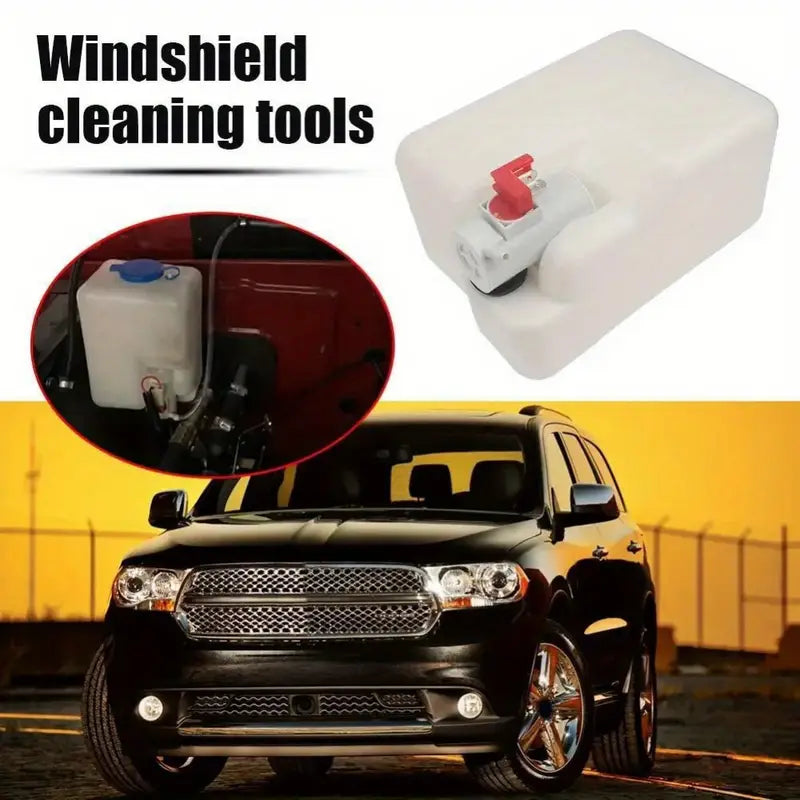 12V Car Windshield Washer Kit - Durable ABS & Metal, 1.5L - Little Tokyo SA