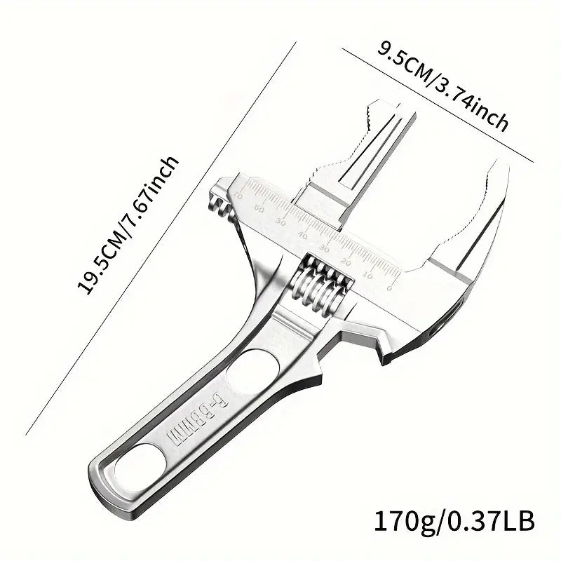 Temu multifunctional bathroom wrench tool, versatile wrench designed for plumbing repairs and fixtures in the bathroom.