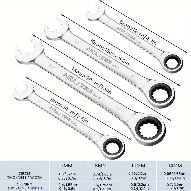 AIRAJ Universal Torx Wrench Adjustable Torque 14mm Ratchet Spanner