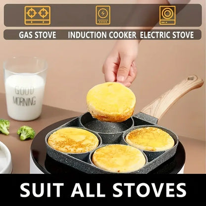 1pc Versatile 4-Hole Non-Stick Frying Pan