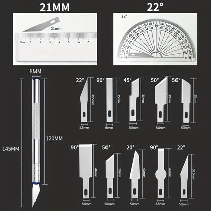 13pcs Metal Carving Knife Pen Art Set