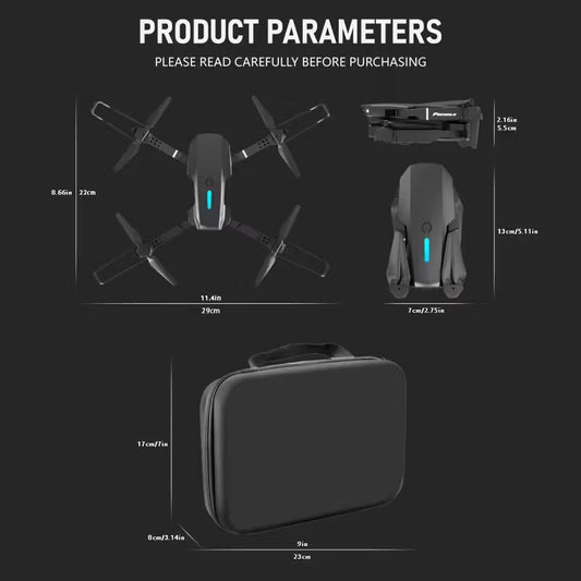FACEGLE E88 Nova Optical Flow Drone - 360° Spinning, Foldable Wings