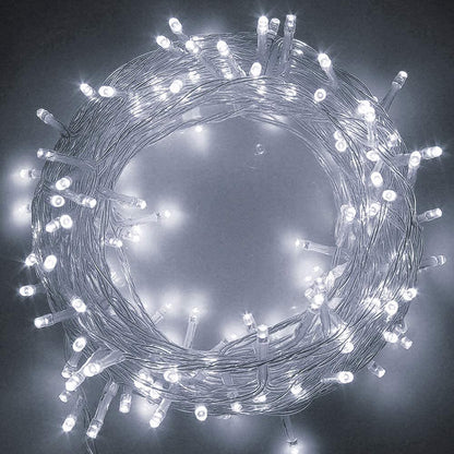 SE ZYF-D78 10M White LED Inter-Connecting Clear Cable Fairy Light