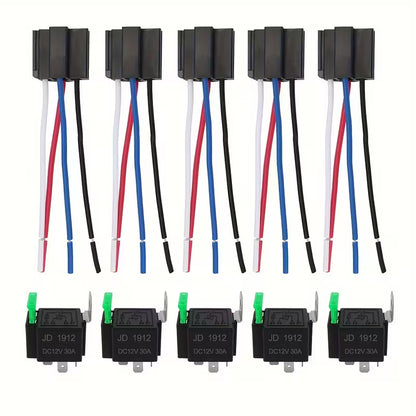 1pc 12V 30A Auto Relay Kit | Fuse-Protected for Safety