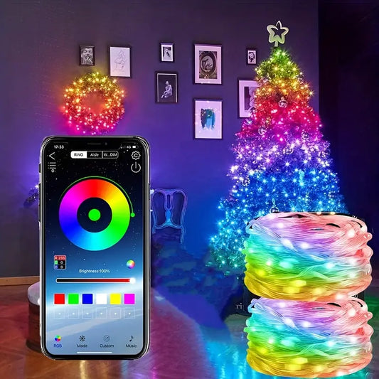 Smart LED Fairy Lights with App Control - 16 Million Colors